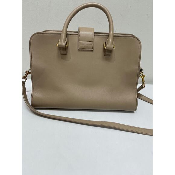 YSL Monogramme SL Beige Leather Bag - Saint Laurent Designer Handbag - Picture 2 of 9